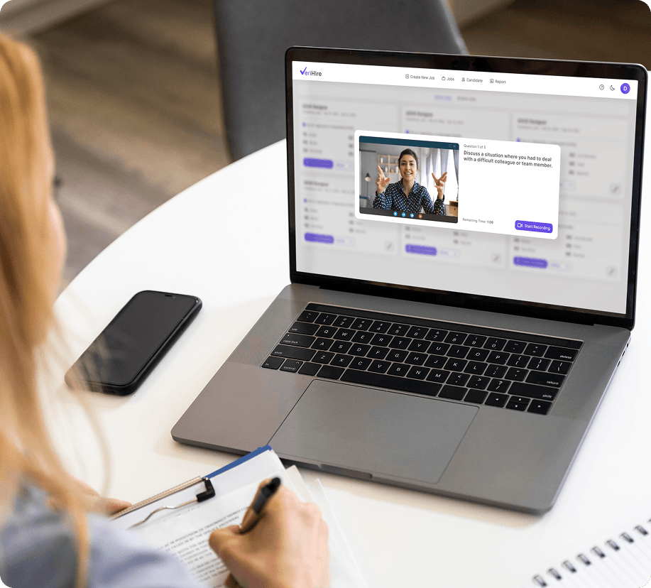 VeriHire screening and video interview